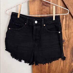 Wild Fable Black Frayed Hem Jean Shorts